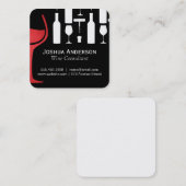 Accessoires van wijn vierkante visitekaartje (Voorkant / Achterkant)