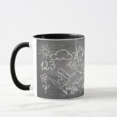 Accessoires voor inschrijving in chalkboardstijl mok (Links)