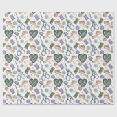 Accessoires voor naaien cadeaupapier (Vlak)