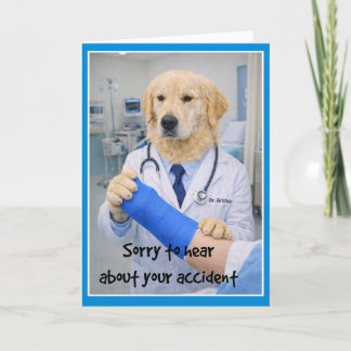 Accident Sorry Get Well Card CC-1 Kaart