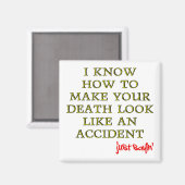 Accidental Death Funny Fridge Magnet Refkoelkast Magneet (Voorkant / Achterkant)