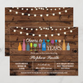 Acclamations aux années tout invitation de barre (Devant / Derrière)