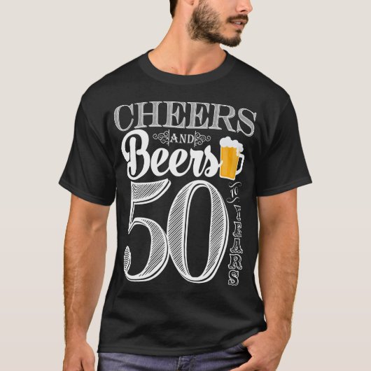 Acclamations et bières à 50 ans le T-shirt (Devant)