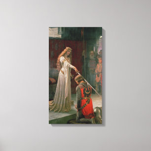Accolade (door Edmond Blair Leighton) Canvas Afdruk
