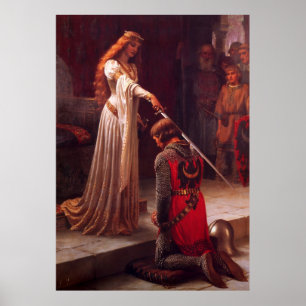 Accolade van Edmund Blair Leighton Poster