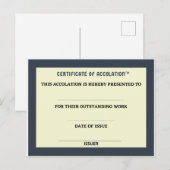 Accolatiebewijs Briefkaart (Voorkant / Achterkant)