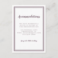 Accommodatie Eenvoudige Paarse Huwelijk Minimalist