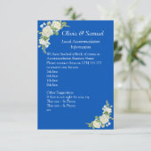 Accommodatie-informatie - Cobalt Blue & White Rose Informatiekaartje (Staand voorkant)