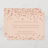 Accommodatie Roos Gold Glitter Confetti Blush Briefkaart (Voorkant / Achterkant)