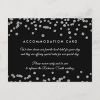 Accommodatie Silver Faux Glitter Confetti Zwart