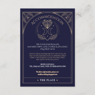 Accommodatie Tarot Moon Crystals Heart Wedding Informatiekaartje