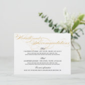 Accommodaties Kaart - Goud & Zwart (Staand voorkant)