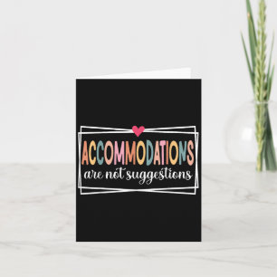 Accommodaties zijn geen suggesties Slp, spraak, Ot Kaart
