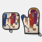 Accompanied Contrast, Kandinsky Ovenwant & Pannenlap Set (Voorkant)