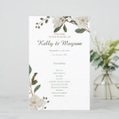 Accord des couleurs pastel Programmes de mariage (Debout devant)