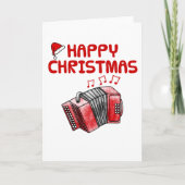 Accordéon Carte de Noël Musicien folklorique (Devant)