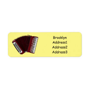 Accordeon cartoon illustratie etiket