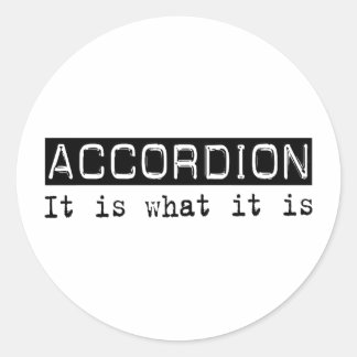 Accordeon is het ronde sticker