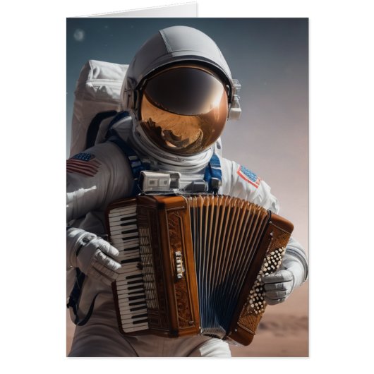 accordéon jouant astronaute (Devant)