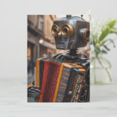 accordeon robot uitnodiging (Staand voorkant)