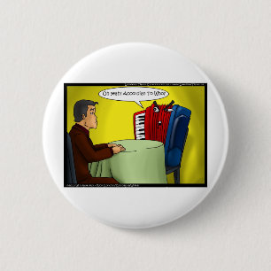 Accordeon voor wie grappige cadeaus T-shirts & kaa Ronde Button 5,7 Cm