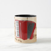 Accordeonmuziek, populair ontwerp, mok (Midden)