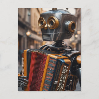 accordeonspel astronaut briefkaart