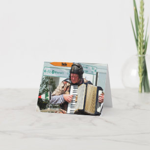 Accordeonspeler accordeonist muzikant ontbreekt je kaart