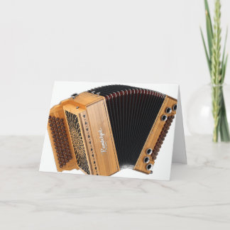 Accordeonspeler accordeonist Squeezebox Verjaardag Kaart