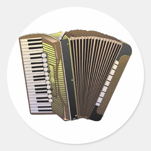 Accordian Ronde Sticker (Voorkant)