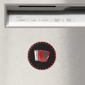 Accordion: De rode accordeon Magneet (Insitu (Vaatwasser))