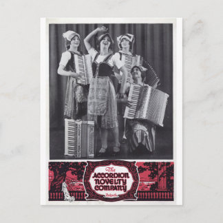 Accordion Girls Vintage Ad Briefkaart