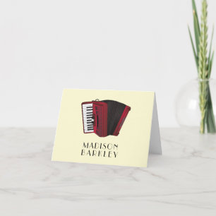 Accordion Instrument Musician Music Teacher Notitiekaartje