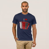 Accordion : J'aime mon t-shirt Red Accordion (Devant entier)