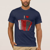 Accordion : J'aime mon t-shirt Red Accordion (Devant)