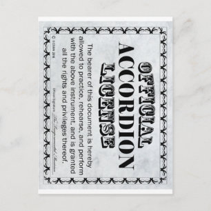 Accordion-licentie Briefkaart