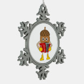 Accordion Nut Tin Sneeuwvlok Ornament (Links)