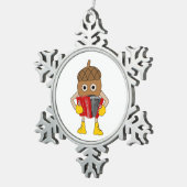 Accordion Nut Tin Sneeuwvlok Ornament (Rechts)