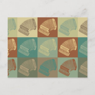 Accordion Pop Art Briefkaart