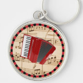 Accordion: Red Accordion sleutelhanger (Voorkant)