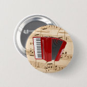 Accordion: Rode cordion Ronde Button 5,7 Cm (Voorkant /achterkant)
