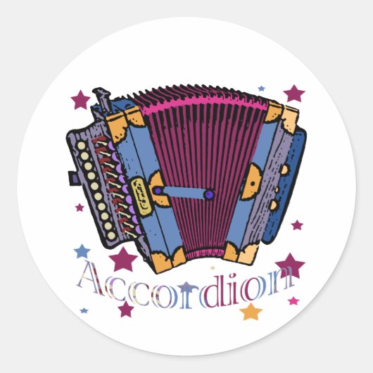 Accordion Ronde Sticker (Voorkant)