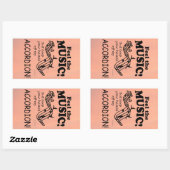 Accordion Sens La Musique Sticker Rectangulaire (Feuille)