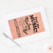 Accordion Sens La Musique Sticker Rectangulaire (Enveloppe)