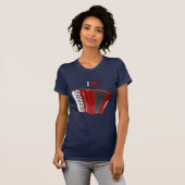 Accordion : T-shirt I Love My Red Accordion (Devant entier)