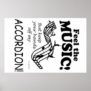 Accordion voelt de muziek poster