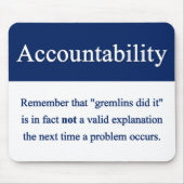 Accountability Mousepad Muismat (Voorkant)