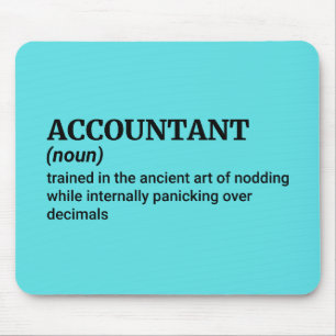 Accountant aan het werk: houd het grappig muismat