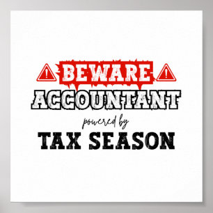 Accountant aangedreven door belastingseizoen   Gra Poster