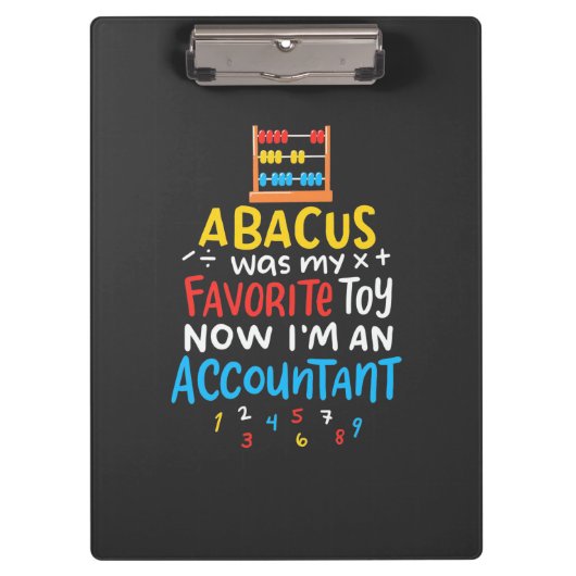 Accountant Abacus was mijn favoriete Speelgoed Klembord (Voorkant)